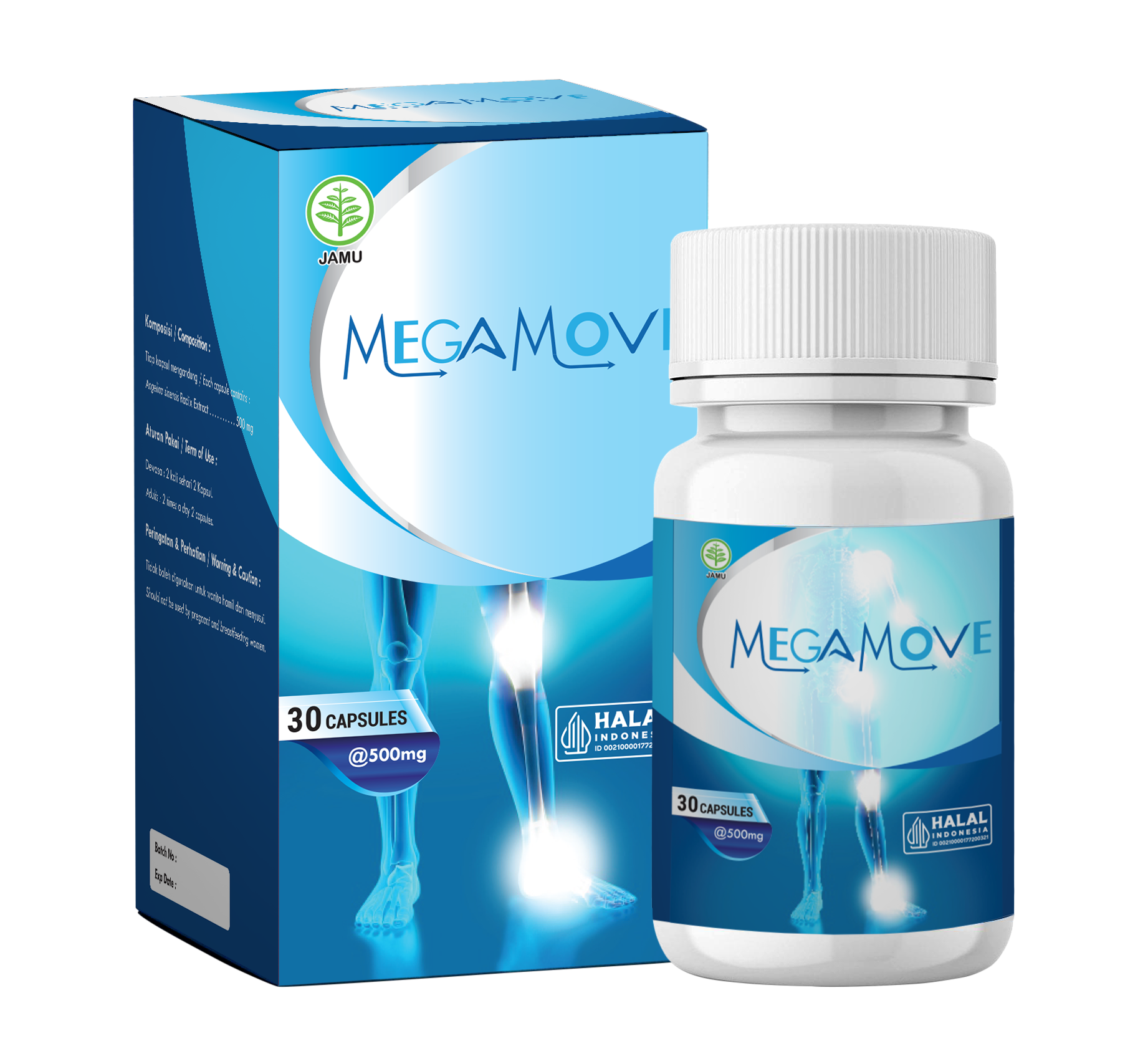 Megamove — suplemen herbal sendi kuat hidup sehat